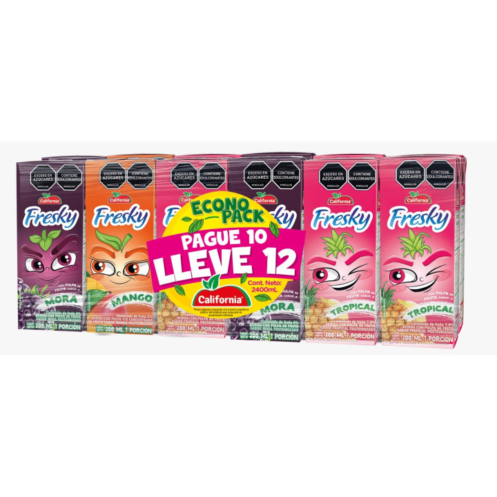 Bebida Fresky tetra 200ml 10x12 surt