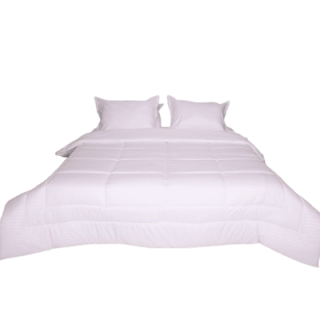 Plumón microfibra tela embozada king blanco