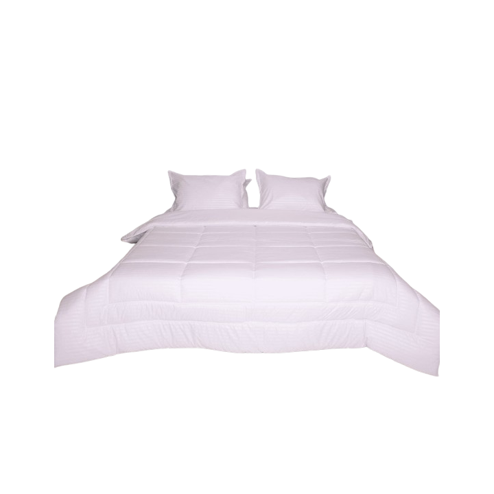 Plumón microfibra tela embozada king blanco