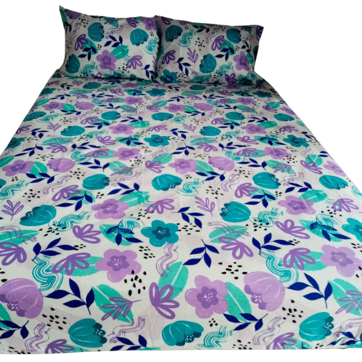 Semijuego de sabanas semidoble (incluye ajustable y 2 funda de almohada) River Home (Diseño Variable y Surtido) * Und