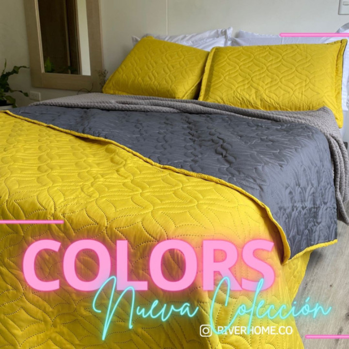 Tendido ultrasonido doble faz queen River Home (colores surtidos) * Und