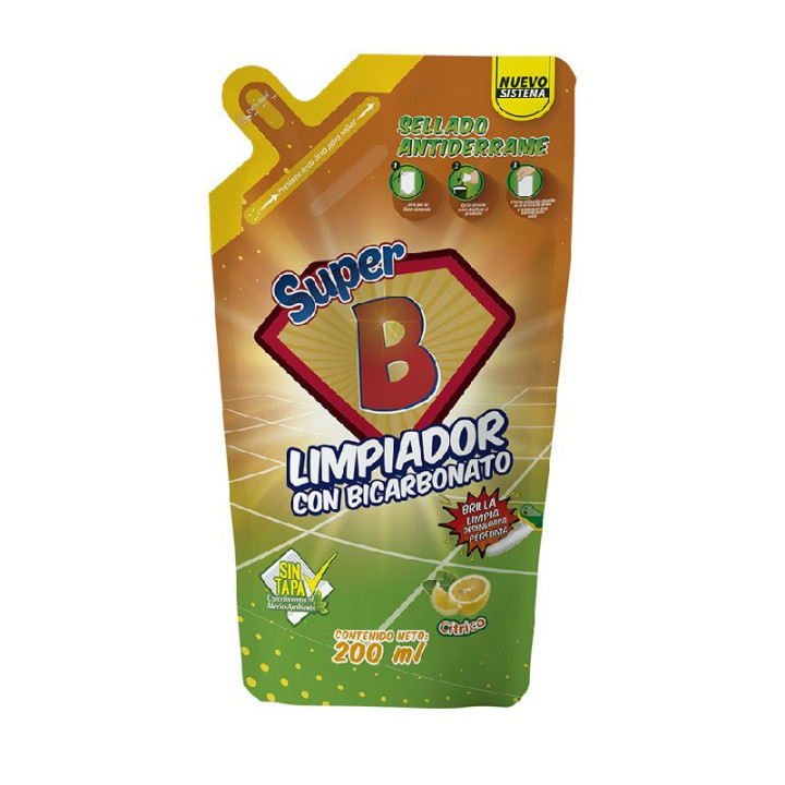 Limpiapisos bicarbonato Super B x 500 ml Caja* 18 und